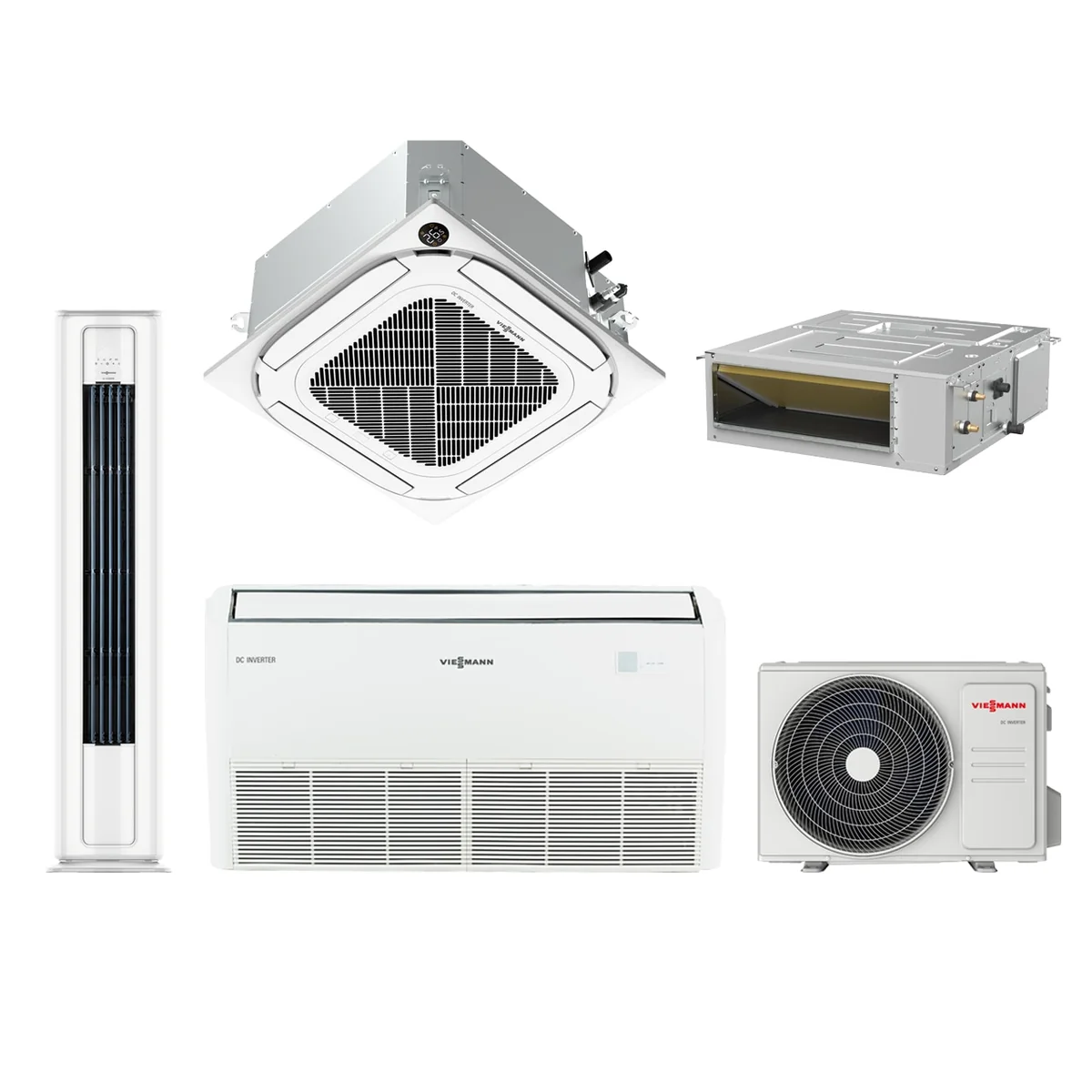 Viessmann Vitoclima 100-S PRO 4 yön kaset iç ünite IC8AA100MFA035 Viessmann Vitoclima 100-S PRO 4 yön kaset iç ünite IC8AA100MFA035